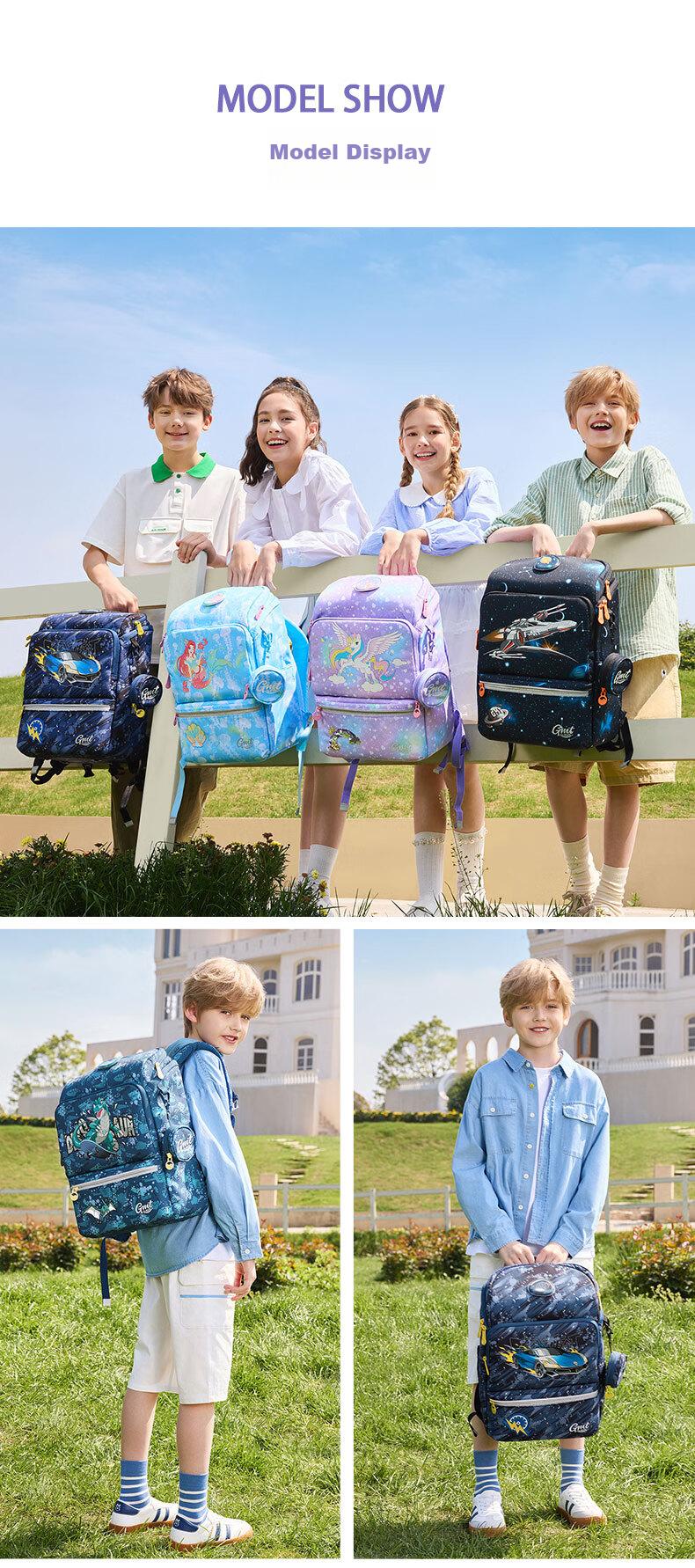 Gmt for Kids Children's Backpack, Lightweight Spine-Protecting And Load-Reducing Shoulder Bag for Primary School Students, Large Capacity Gift for Grades 1-4 Girls, Starlight Mermaid Desig 12