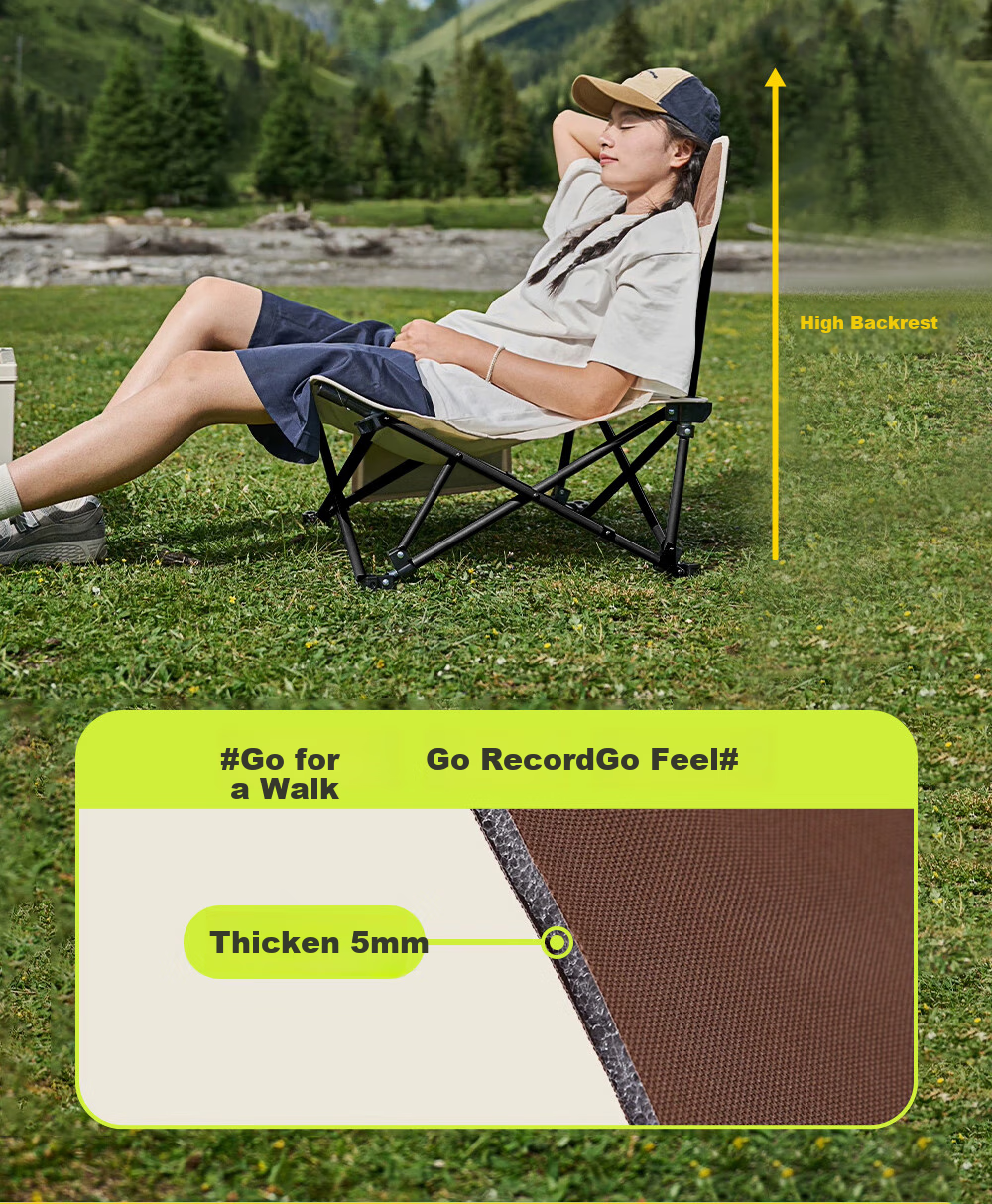 Xiao Mo Folding Recliner Chair with Padding Moon Chair Outdoor Portable Camping Chair Office Lazy Nap Folding Bed 5