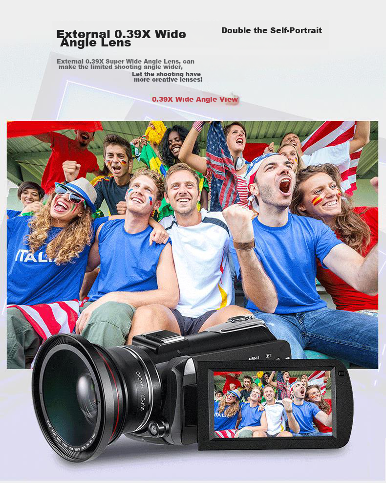 ORDRO AC5Plus 5K Camera, 4K Digital Camera, DV Professional All-In Recorder, 12x Optical Zoom, 1200x Dynamic Zoom, for Home Use And Live Streaming, Suitable for Travel 24