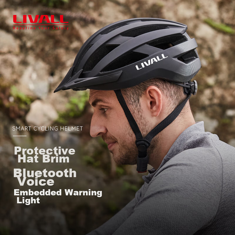 LIVALL Smart Cycling Helmet, Bicycle Safety Helmet for Mountain And Road Bikes, Men's And Women's Equipment with Bluetooth Voice Control, Black