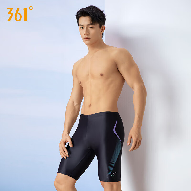 361° Men's Swim Trunks, Comfortable Anti-Embarrassment Swimwear, Knee-Length Shorts, Quick-Drying, Non-Binding, Hot Spring Professional Training Equipment