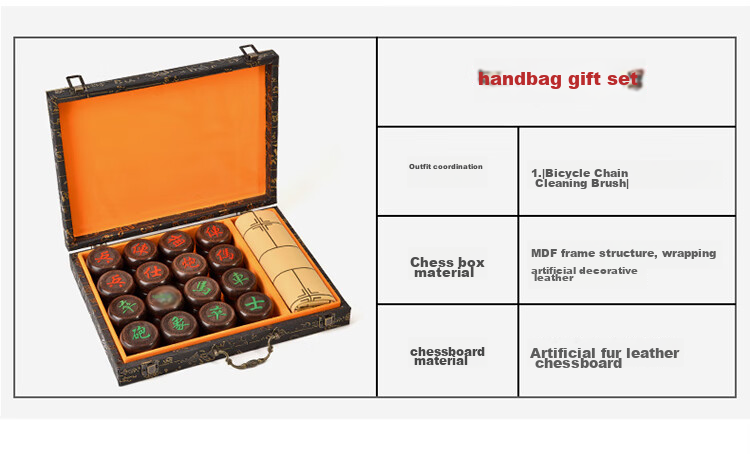 Zihu Chinese Chess Set, No. 50 Black Ebony High-Quality Solid Wood Pieces, Large Size, Adult Folding Portable Chessboard Gift Box Set 11