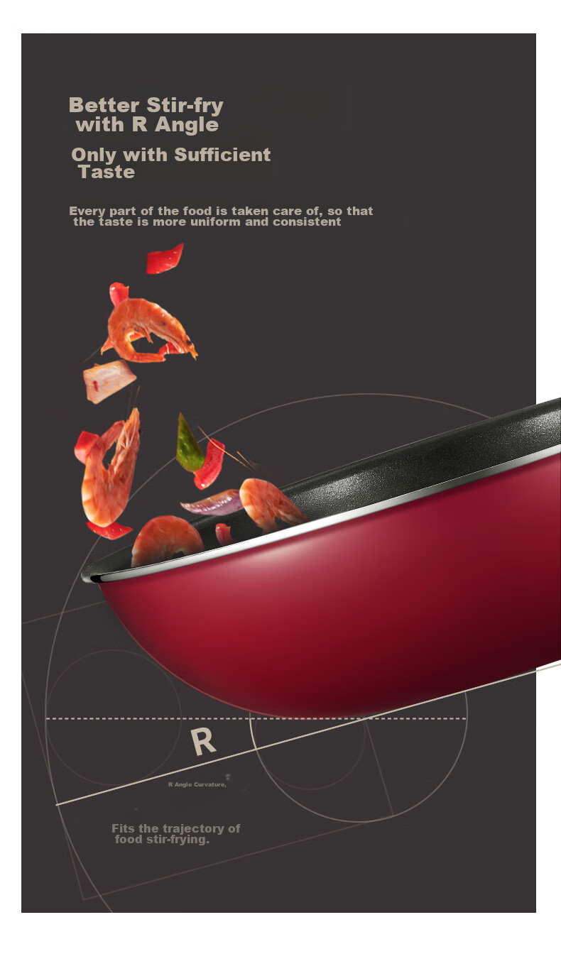 SUPOR Non-Stick Wok, 30cm, Compatible with Induction And Gas Stoves, Healthy Cooking Pan, Frying Pan, PC30S1 6