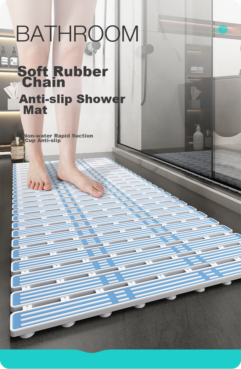 Dajiang TPE Bathroom Non-Slip Mat, Toilet Shower Room Elderly Bathing Anti-Fall Floor Mat, 40x68cm 1