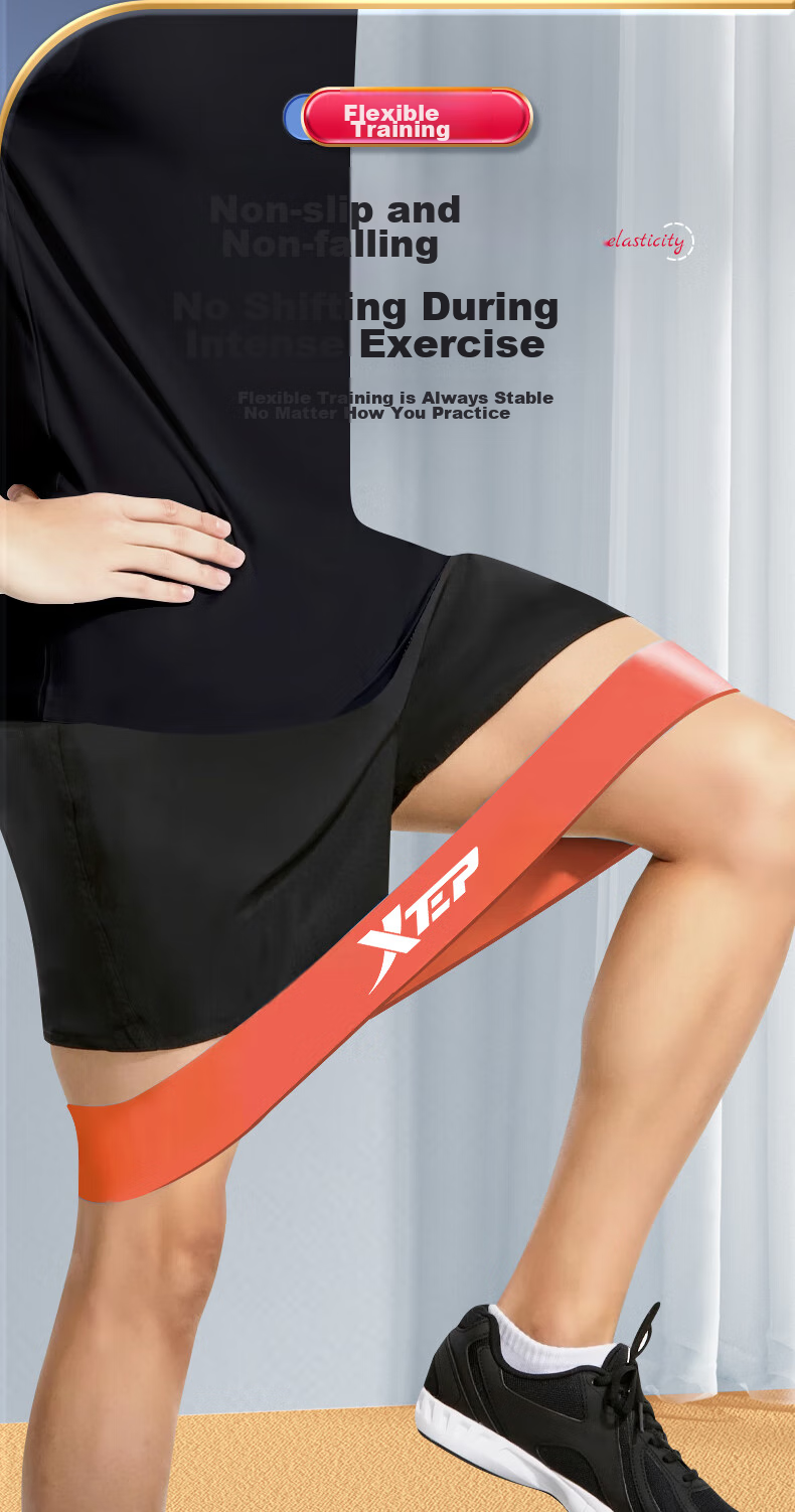 XTEP Elastic Band, Fitness Pull-Up Assistance Band, Elastic Rope, Single Bar Training, Track And Field Resistance Band, Leg Exercise Band, Gree 14