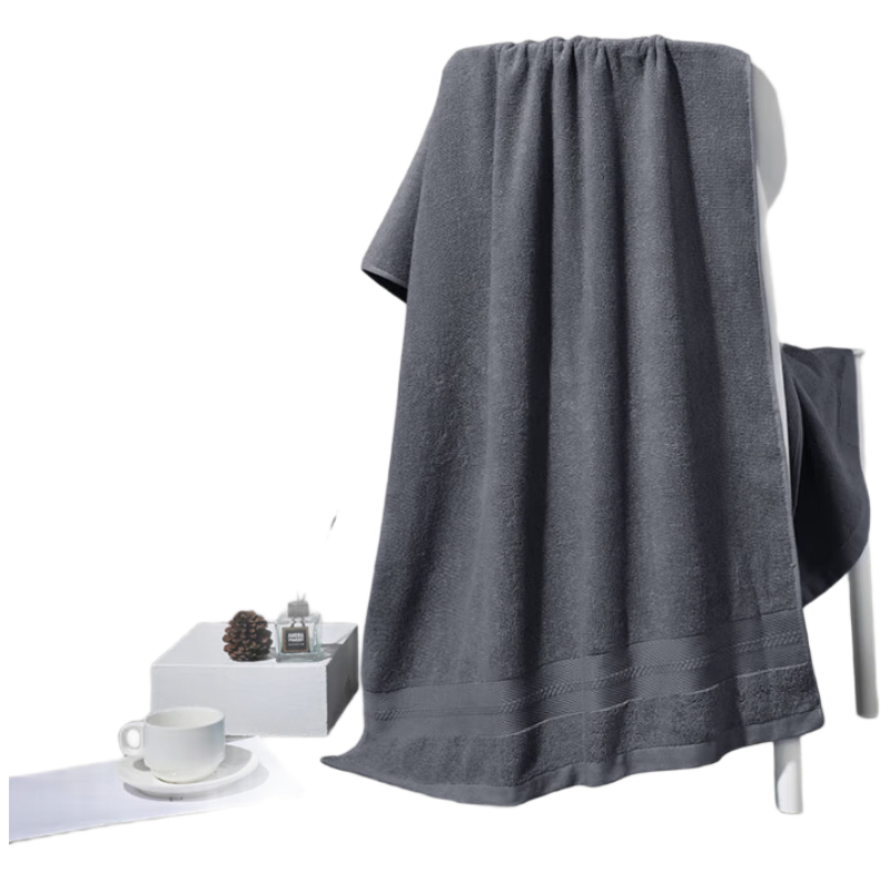 Grace Pure Cotton Bath Towel, Class A Thickened Absorbent Bath Towel, 100% Cotton Quick-Drying Adult Large Bath Towel for Men And Women, Dazzling Gray Sports