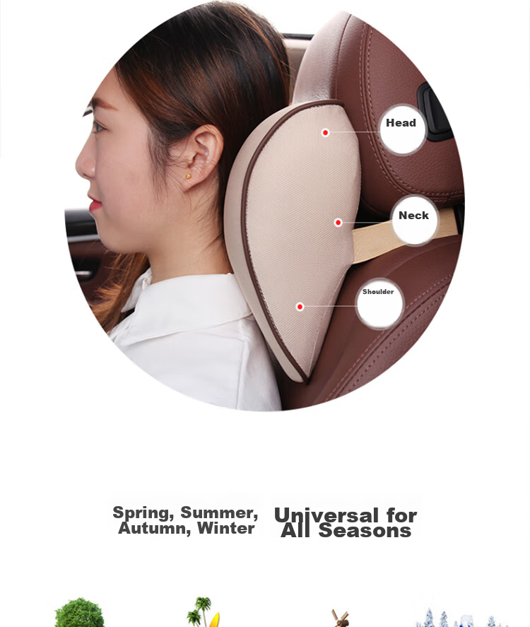 Jiubai Car Headrest, Space Memory Foam Headrest, Car Cushion, Neck Support Pillow, Black 8
