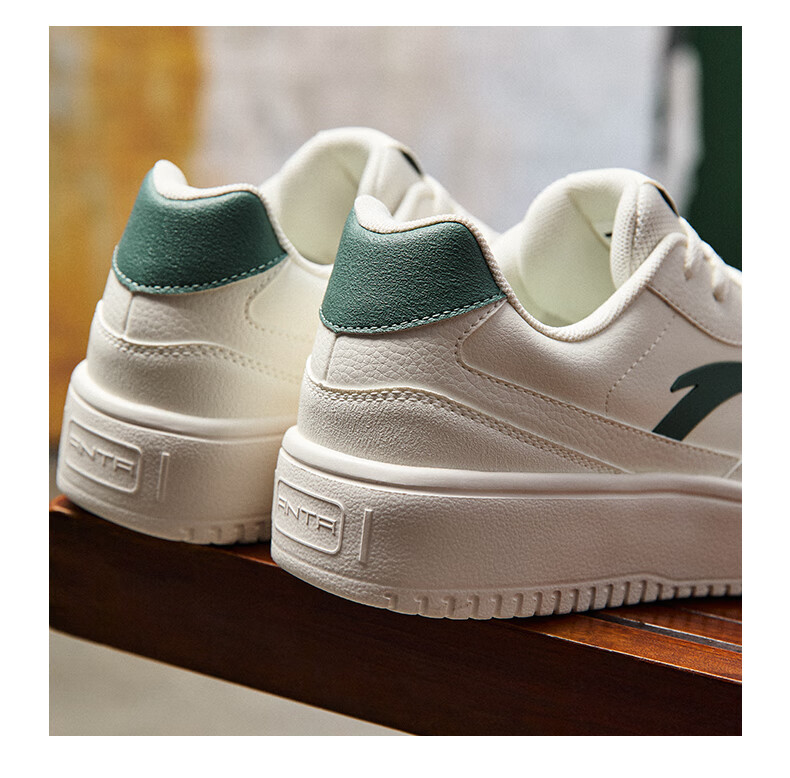 Anta Light Step V2 Lightweight Soft and Elastic Men's Sneakers Summer Breathable Couple's White Shoes Thick Sole Durable Height Increasing Casual Shoes 14