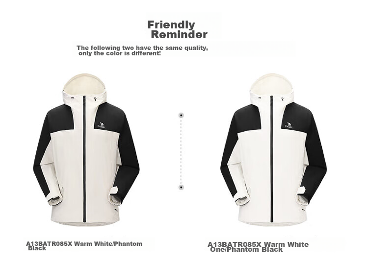 CAMEL [Yunchuan] Outdoor Mountain-Style Windproof And Waterproof Jacket, Men's Single-Layer Coat, Women's Color-Block Outdoor Camping Jacket 2