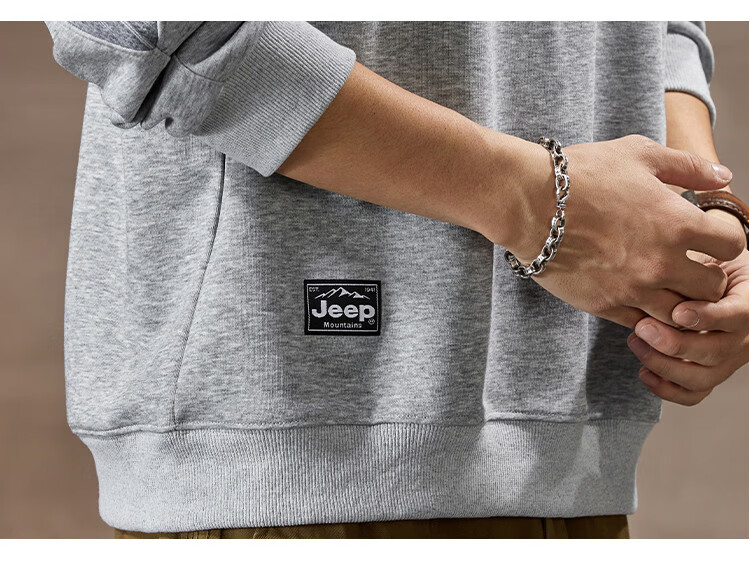 JEEP 2026 Spring And Autumn Loose Comfortable Men's Sweatshirt, Casual Sports Top, Round Neck Long-Sleeve Pullover Sweatshirt for Me 26