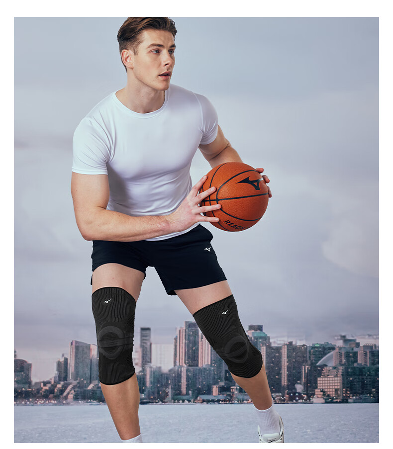 MIZUNO Knee Pads, Professional Sports for Basketball, Badminton, Running, Hiking, Anti-Collision Knee Ligament Protection Gear, B525XL-Black And Gray, 2 Pieces 10