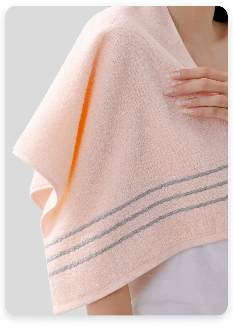 Grace 7A Antibacterial Pure Cotton Face Towel Soft Skin-Friendly Absorbent Xinjiang Cotton Adult Home Sports Blue+Pink 12