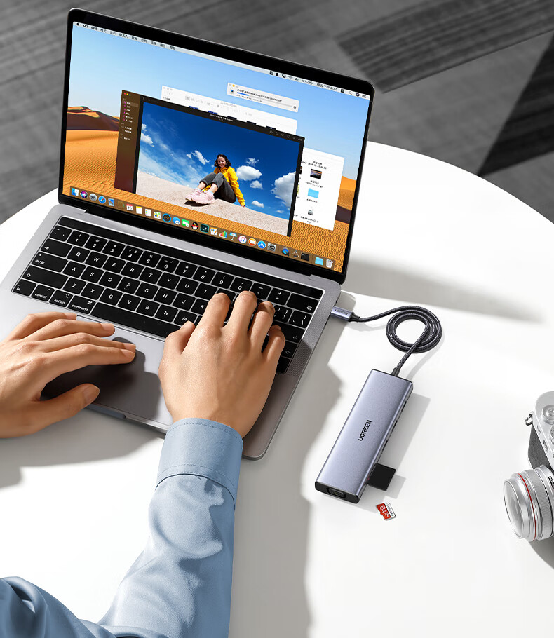 UGREEN Type-C Expansion Dock, HDMI Extension Dock, Network Cable Adapter, 1.5m Cable Hub, Card Reader Compatible with Apple 16/17, Huawei Laptops, IPad, Thunderbolt 4 25