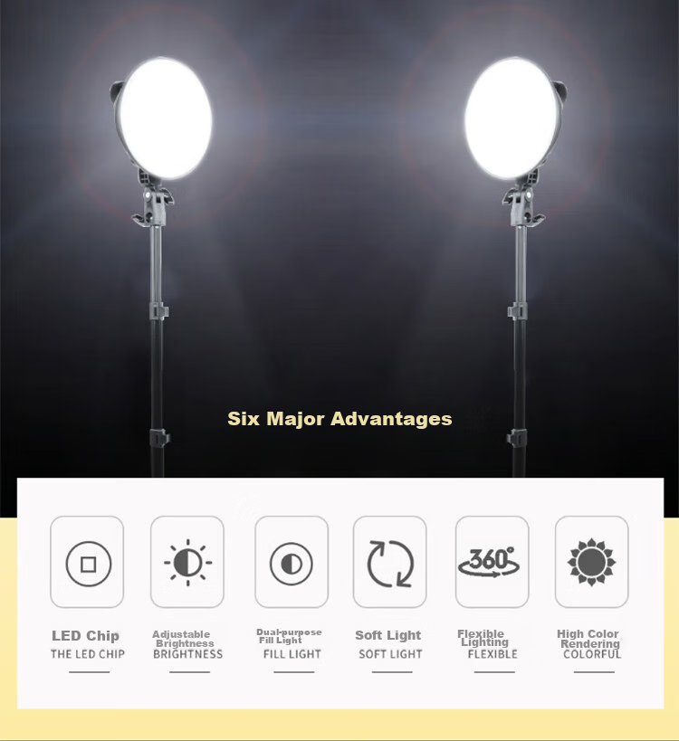Hakutatz LED Photography Light, Live Streaming Fill Light, Studio Kit, Continuous Soft Light Props Equipment, Octagonal Photo Video Beauty Light, Internet Celebrity Streamer Room 3