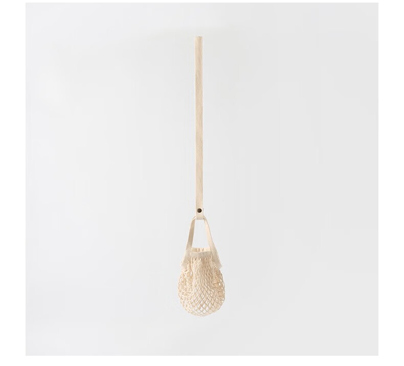 MUJI Cotton Shoulder Strap Mesh Bag Crossbody Cup Bag Woven Bag 12.5*24cm (Handle Not Included) 6