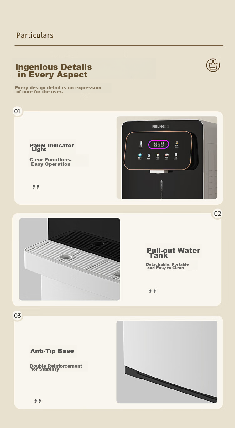 MeiLing Instant Hot Water Dispenser with Bottom-Loading Water Tank, Home Standing Quick-Heating Instant Drinking No Installation Required Fully Automatic Intelligent All-In Machine High-End White Water Dispenser MY-SX527 19