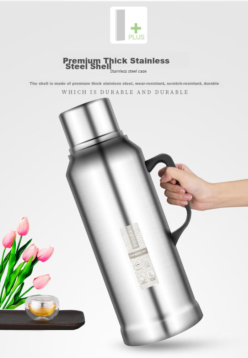 Jieanxi Insulated Bottle, Household Hot Water Thermos, Large Capacity Warm Pot, Stainless Steel Thermos Flask, Water Bottle, 3.2L, Student Gift 8