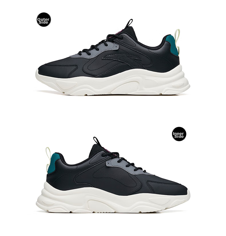 Anta Little Millennium Men's Casual Shoes Summer Mesh Breathable Thick Sole Height Increasing Commuter Dad Running Sports Shoes 45