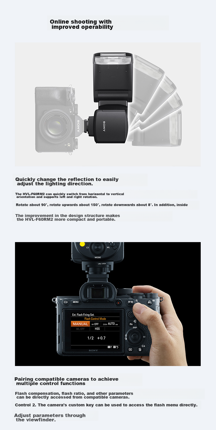 SONY HVL-F28RMA Intelligent Flash Control Compact Speedlight 8