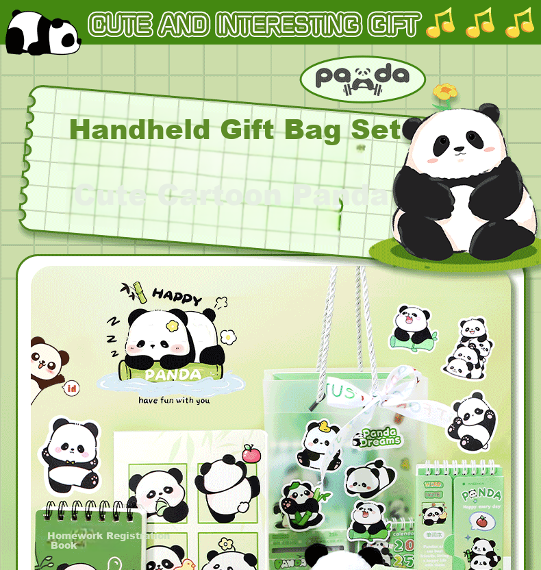 Shaonianban Stationery Gift Set, Mid-Autumn Festival Panda Souvenir, Children's Kindergarten And Primary School Holiday Learning Gift, Exam Reward for Boys And Girls, Birthday Gift Package for Kids 1
