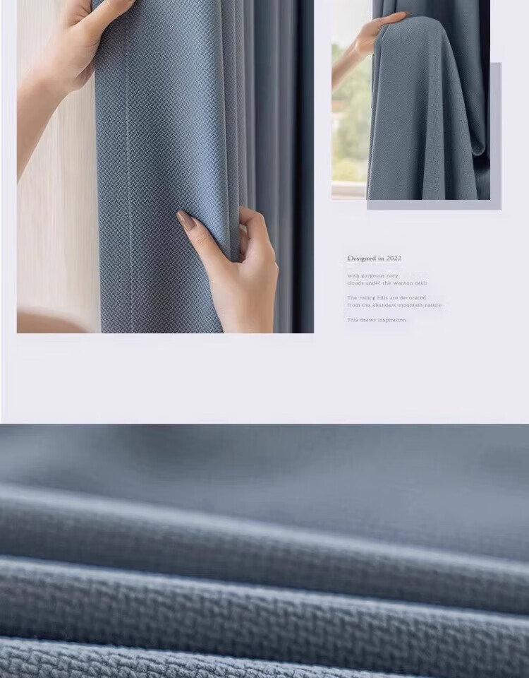 Ali Cotton Linen Cream-Colored Curtains, Japanese Style for Living Room And Bedroom, High Light-Blocking, Heat-Insulating, Sun-Protective, with Hooks, Width 2.0 Meters * Height 2.2 Meters 23