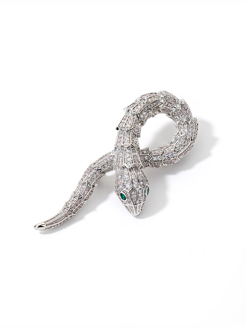 Qlady Zodiac Snake Year Brooch, High-End Corsage, Elegant Light Luxury Suit Pin, Lapel Pin, Premium Accessory, Birthday And New Year Gift 2