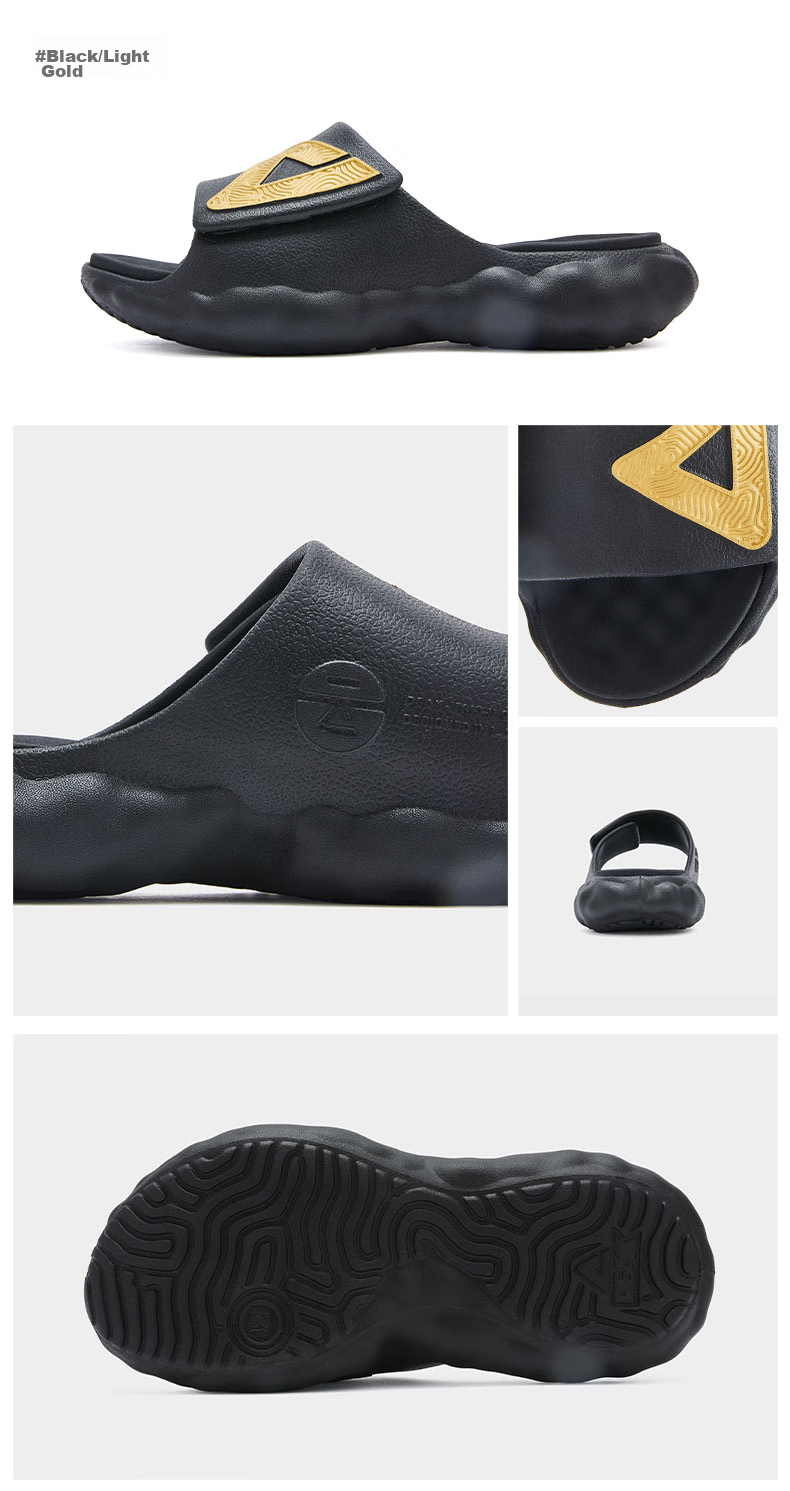PEAK Taiji Cloud Slippers for Men, Summer Velcro Outdoor Wear, Thick Sole Soft Elastic Casual Couple Sports Slippers ET23027L 21