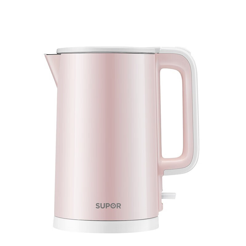 Supor Electric Kettle, Household 304 Stainless Steel Kettle, Double-Layer Insulation, Anti-Scalding, Seamless Integrated Inner Pot, SW-15S02A Electric Kettle Home Appliances