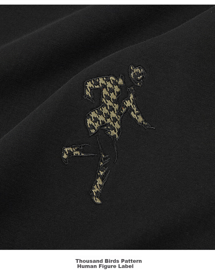Dancing with Wolves [Long-staple Cotton Lined with Fleece] Autumn Winter Thickened Warm Crewneck Sweatshirt Men's Hoodie 001 Black 170 12