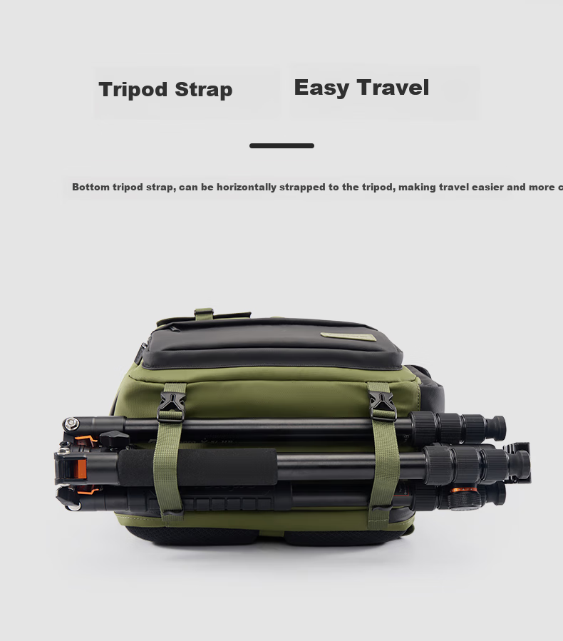 CWATCUN Camera Backpack, Large Capacity Multifunctional Travel Bag for Photography, Suitable for Canon Nikon Sony Fuji Cameras 7