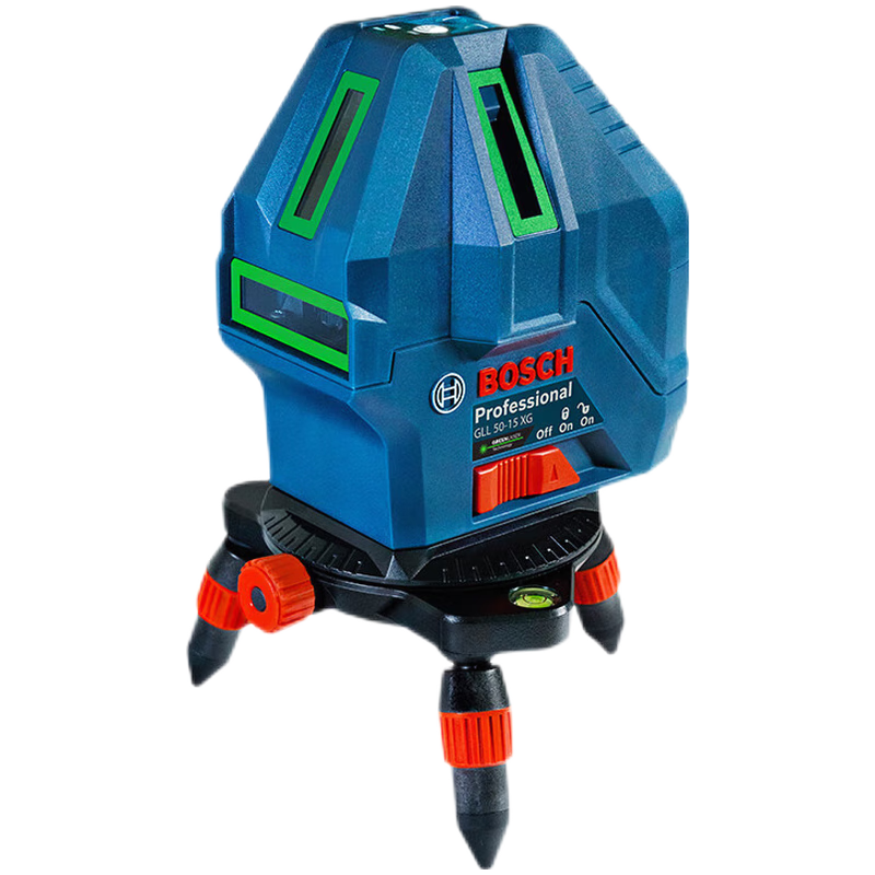 BOSCH High-Precision Green Light 5-Line Leveling Instrument, Laser Level Ruler, Electronic Ruler, GLL 50-15 XG