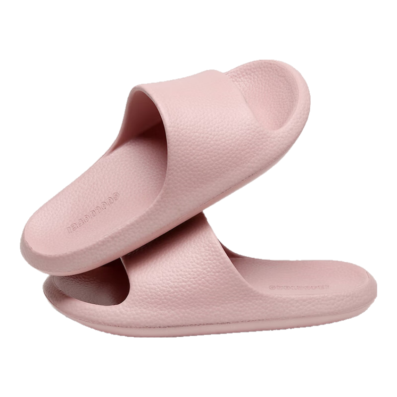 GUOLUOFEI Thick-Soled Slip-On Sandals for Men And Women, Summer Bathroom Shower Non-Slip Indoor Slippers, Pink, Size 40-41