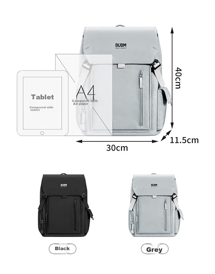 Biyoumei Backpack, Laptop Bag, 15.6-Inch Casual Travel Backpack, College Student Schoolbag 11