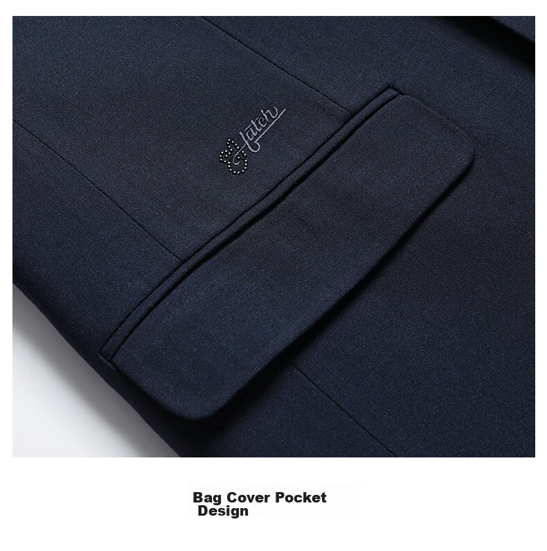 ROMON Men's Suit Set, All-Season Slim Fit Professional Formal Wear, Elastic Blazer for Business And Wedding Attire 15