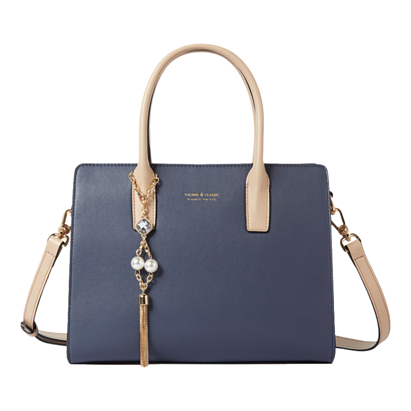 TUCANO Women's Handbag, 2026 New Cowhide Leather Tote Bag, Light Luxury Kelly Bag, Ladies' Shoulder Crossbody Bag, Birthday 520 Gift