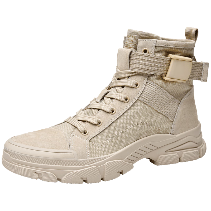 CARTELO Men's High-Top Martin Boots, Autumn And Winter British Style Boots, Men's Work Boots, Hiking Outdoor Safety Shoes