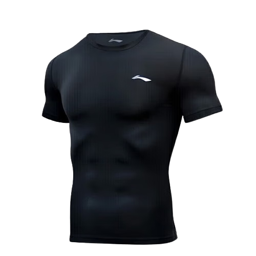 Li-Ning Men's Summer Short Sleeve Fitness Training Compression Quick-Dry T-Shirt Running Basketball