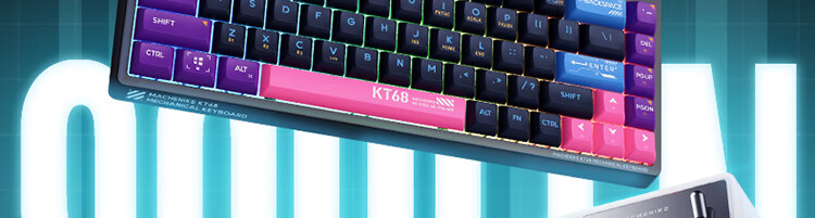 MACHENIKE KT84 Mechanical Keyboard 3-Mode Gaming Office 84-Key Keyboard LED Music Rhythm Smart Dual Screen Gift for Friends Exploration White - Diamond Switch 3