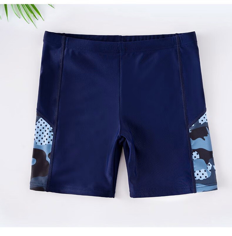XTEP Children's Swimwear, Boys' Two-Piece Swimsuit, for Toddlers to Older Kids, Sports Swimming Gear, Colorful Blue, Size 130 16
