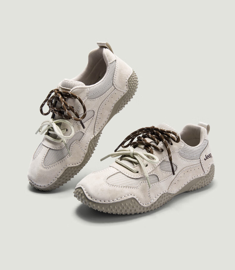 Jeep Retro Training Shoes for Women, 2026 New Style Sports Casual Shoes, Soft Sole Non-Slip Running Shoes, Anka Red, Size 39 11