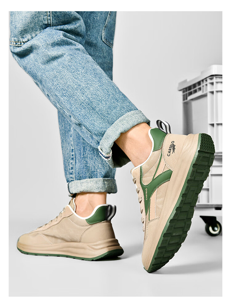 CARTELO Men's New Shoes for Summer And Autumn, Versatile Casual Sports Running Travel Hiking Retro Soft Thick-Soled Dad Shoes 15