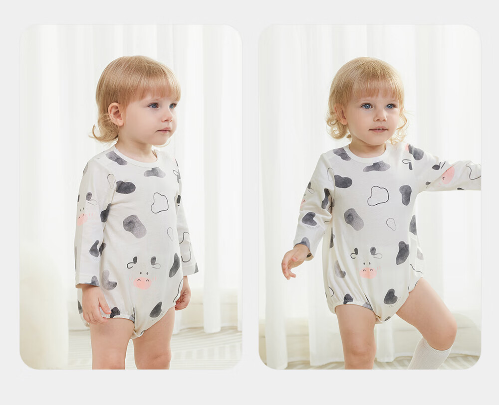 YEEHOO Baby Clothes All-Season Onesie for Boys And Girls, Long-Sleeve Romper, 7A Antibacterial Newborn Clothing 31