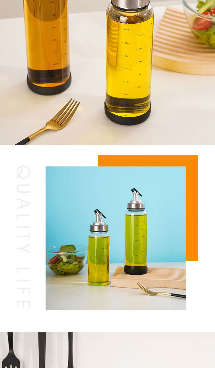Jingmao Glass Oil Dispenser Automatic Open-Close Leak-Proof Large Capacity Soy Sauce and Sesame Oil Bottle for Home Use 14
