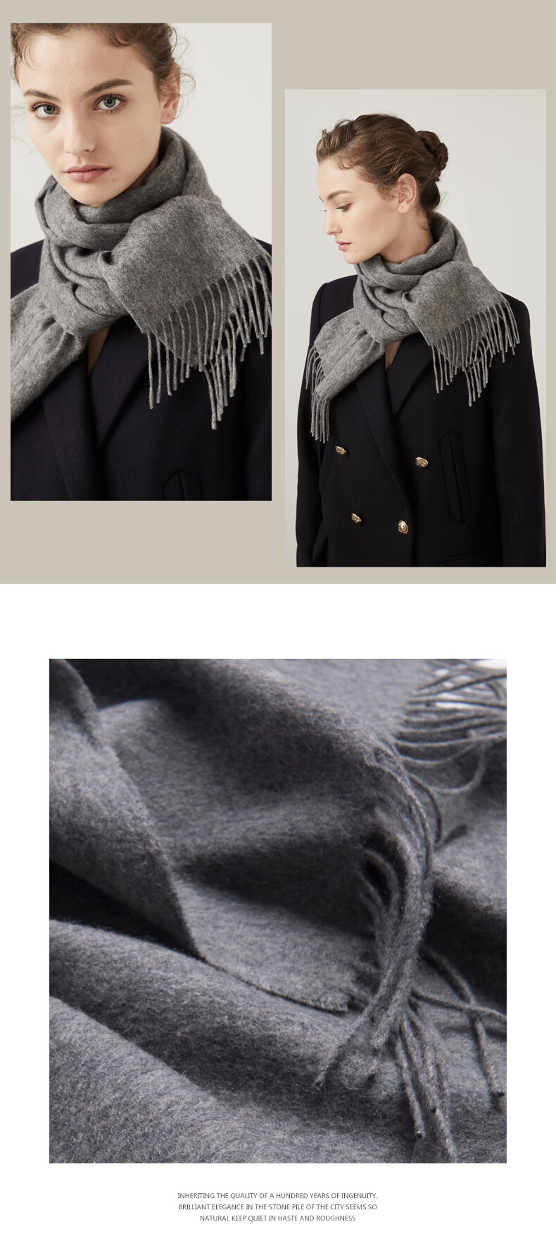 Hengyuanxiang Scarf for Women, Autumn And Winter Pure Wool Neck Warmer, Birthday Gift for Mothers And Elderly, Corporate Annual Meeting And National Day Festival Gift Box Set 28