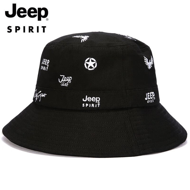 JEEP Men's Fisherman Hat, Trendy All-Season Couple Style Sun Hat, Fashionable Casual Travel Sun Hat for Men And Wome