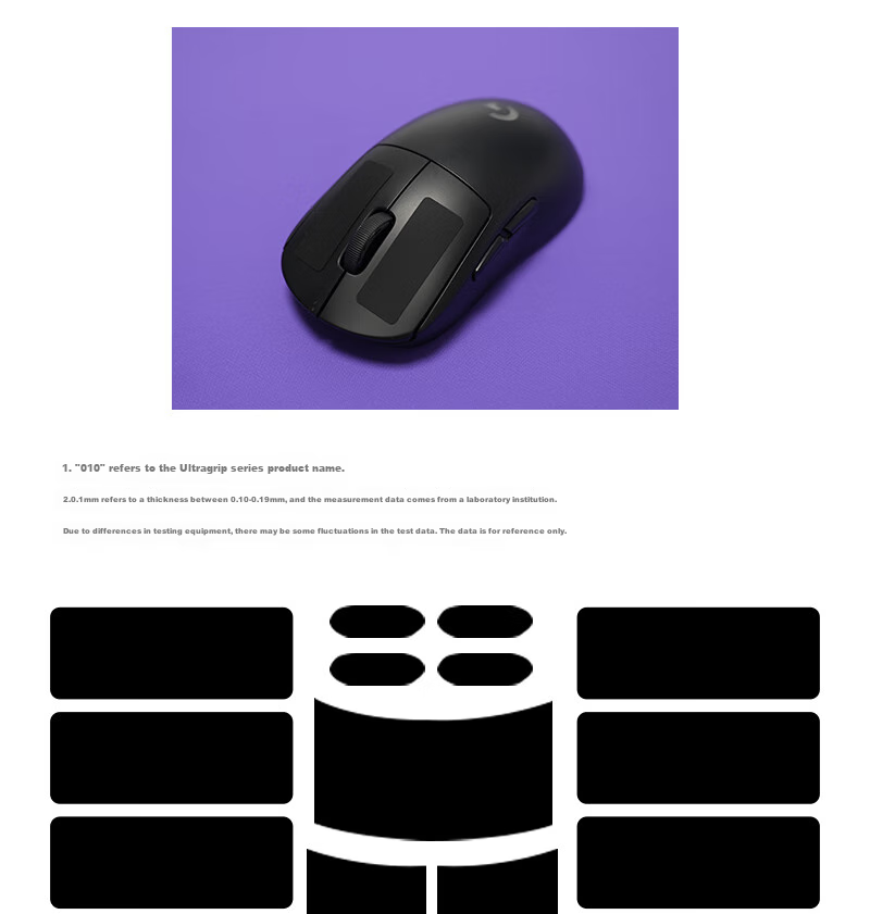 Leifu D-AXT Universal Mouse Anti-Slip Sticker, Ultra-Thin 010 Custom DIY Keyboard Mouse Anti-Slip Sweat-Proof Sticker 4