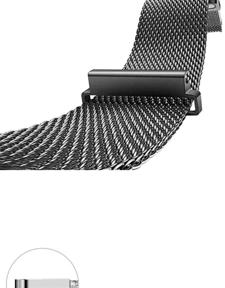 ESCASE Stainless Steel Magnetic Watch Strap Compatible with KeepB4B4Lite Watch, 16mm Universal Milanese Loop, Quick Release, Anti-Slip, Breathable, Suitable for Men And Wome 6