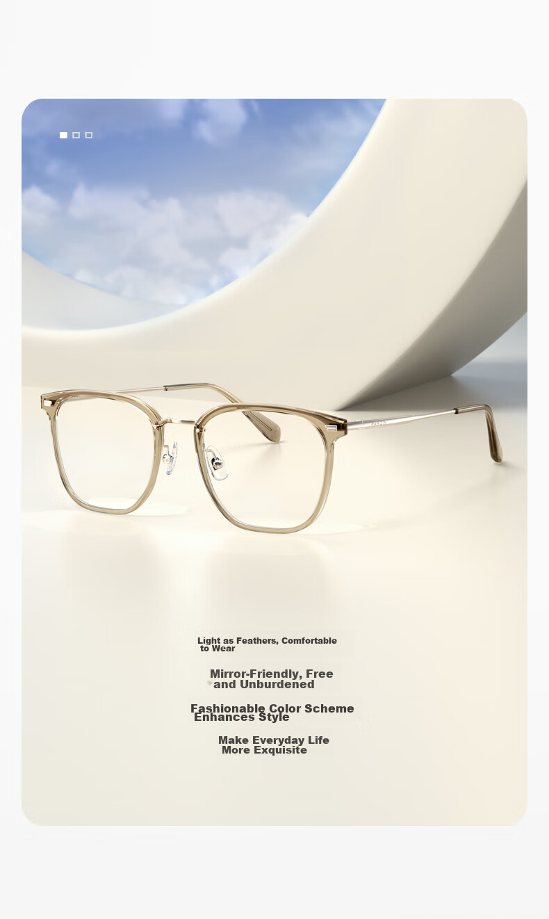 PARZIN Anti-Blue Light Radiation Glasses Frame, Fan Chengcheng Style Unisex Plain Glasses, Blue Light Blocking Protective Eyewear Gift 15838 4