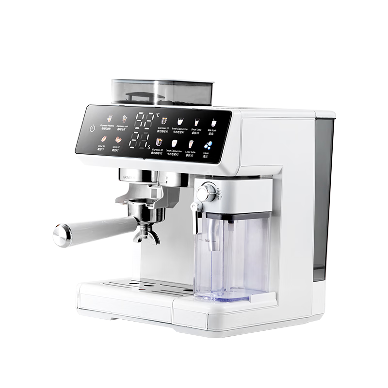 AEOMJK Aimo Ke Coffee Machine, Semi-Automatic Italian-Style Grinding All-In Americano for Home And Office Use, Dual Pump Dual Boiler Automatic Milk Frother CM5710, Holiday Gift
