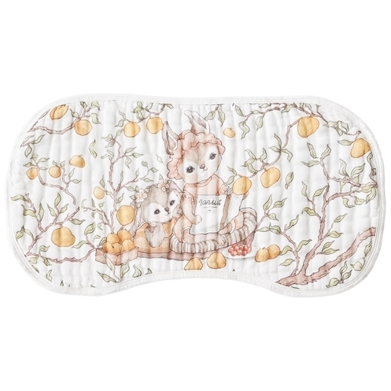 BUBBLE TREE [0-3 Months Cloud Pillow] Baby Flat Pillow, 12-Layer Pure Cotton Gauze, Newborn Sweat-Absorbing And Breathable